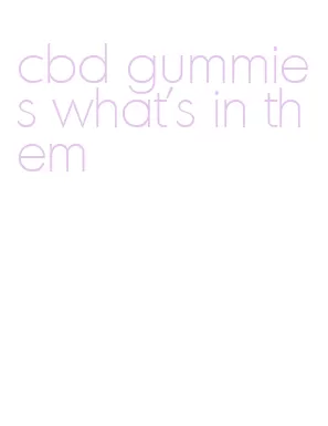 cbd gummies what's in them