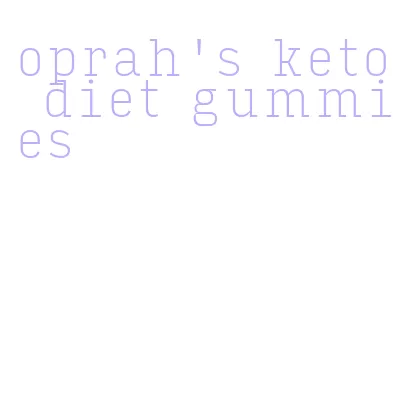 oprah's keto diet gummies