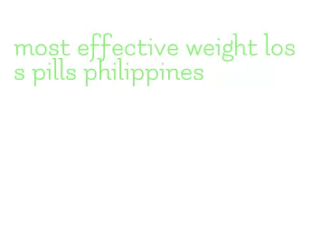 most effective weight loss pills philippines
