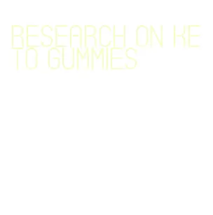 research on keto gummies