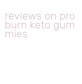 reviews on pro burn keto gummies