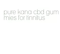 pure kana cbd gummies for tinnitus