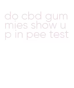 do cbd gummies show up in pee test