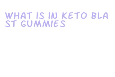 what is in keto blast gummies
