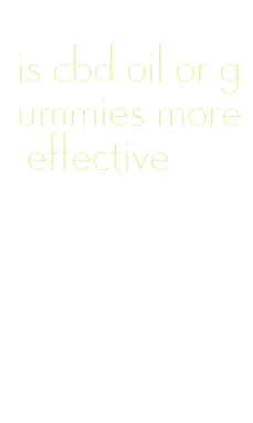 is cbd oil or gummies more effective