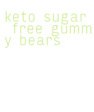 keto sugar free gummy bears