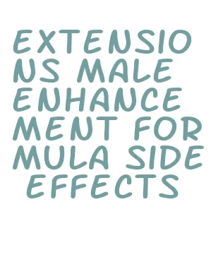 extensions male enhancement formula side effects