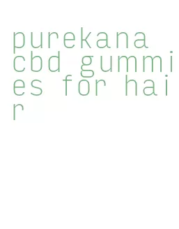 purekana cbd gummies for hair