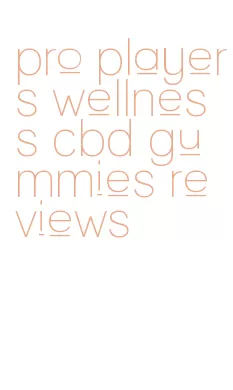 pro players wellness cbd gummies reviews