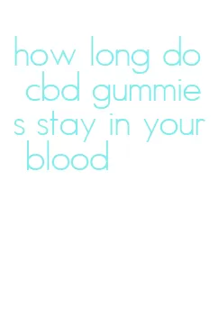 how long do cbd gummies stay in your blood