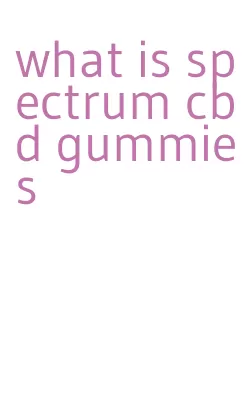 what is spectrum cbd gummies