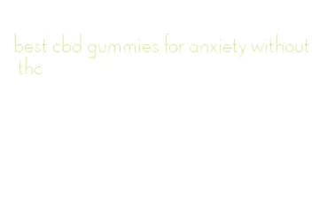 best cbd gummies for anxiety without thc