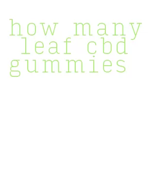 how many leaf cbd gummies