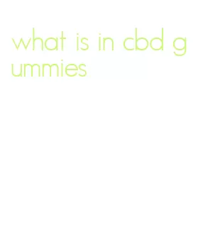 what is in cbd gummies