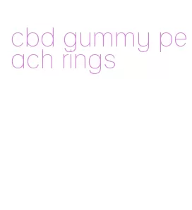 cbd gummy peach rings
