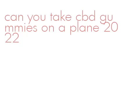 can you take cbd gummies on a plane 2022
