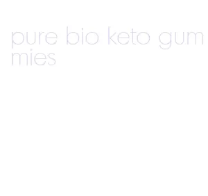pure bio keto gummies