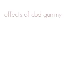 effects of cbd gummy