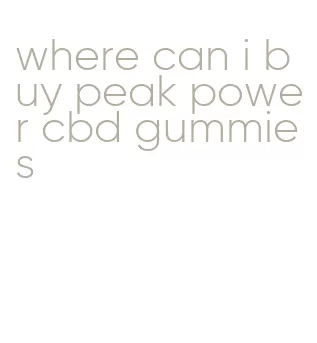 where can i buy peak power cbd gummies