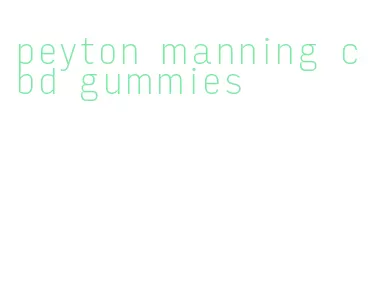 peyton manning cbd gummies