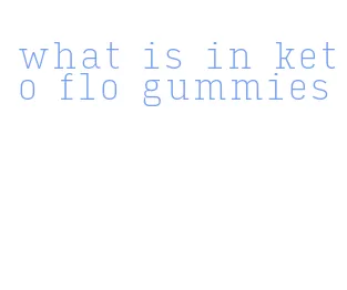 what is in keto flo gummies