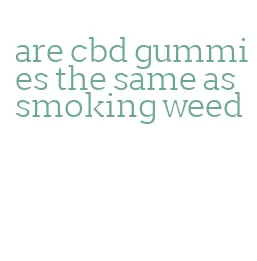 are cbd gummies the same as smoking weed