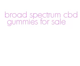 broad spectrum cbd gummies for sale