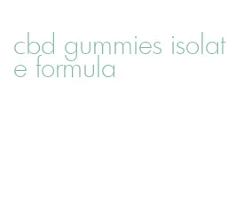 cbd gummies isolate formula