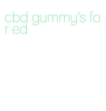 cbd gummy's for ed