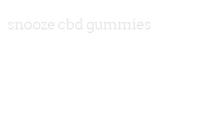 snooze cbd gummies
