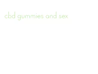 cbd gummies and sex