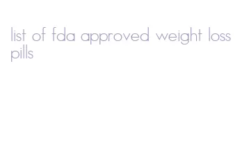 list of fda approved weight loss pills