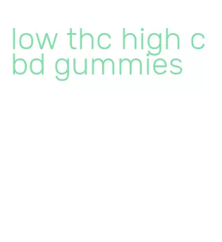 low thc high cbd gummies