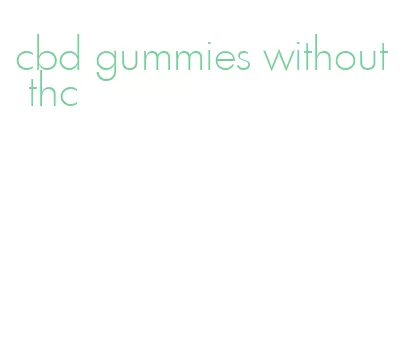 cbd gummies without thc