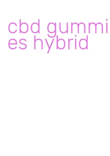 cbd gummies hybrid