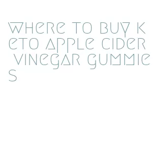 where to buy keto apple cider vinegar gummies