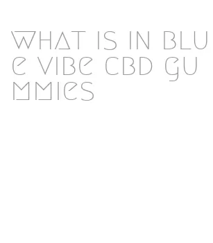 what is in blue vibe cbd gummies