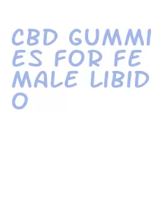 cbd gummies for female libido
