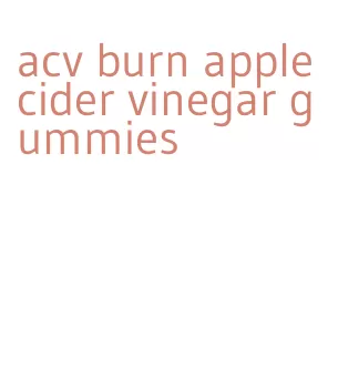 acv burn apple cider vinegar gummies