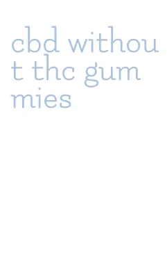 cbd without thc gummies