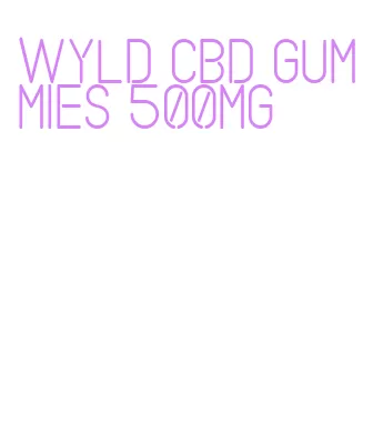 wyld cbd gummies 500mg