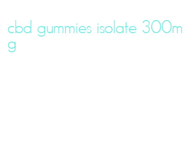 cbd gummies isolate 300mg