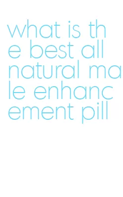 what is the best all natural male enhancement pill