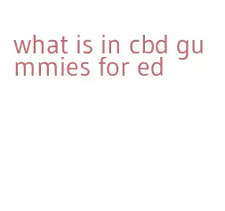what is in cbd gummies for ed