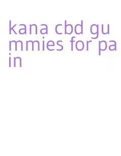 kana cbd gummies for pain