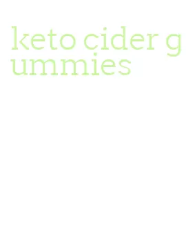keto cider gummies