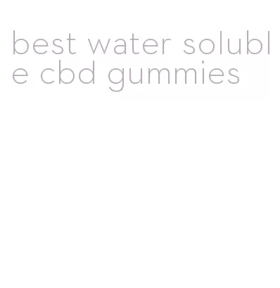 best water soluble cbd gummies