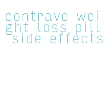 contrave weight loss pill side effects