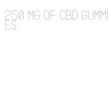 250 mg of cbd gummies