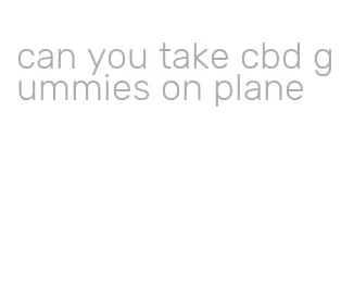 can you take cbd gummies on plane